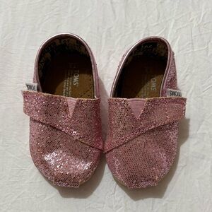 TOMS Kids 3T Sequins Shimmering Sparkle Pink Shoes